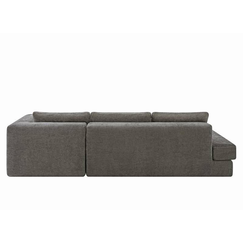 Christopher Knight Home - American Design Chenille 113" Modular Sectional Sofa with Double Layer Cushions