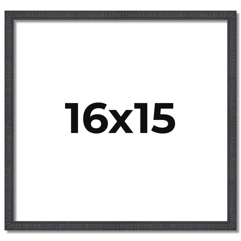 16x15 Frame Brown Solid Wood Picture Frame - Complete Modern Photo