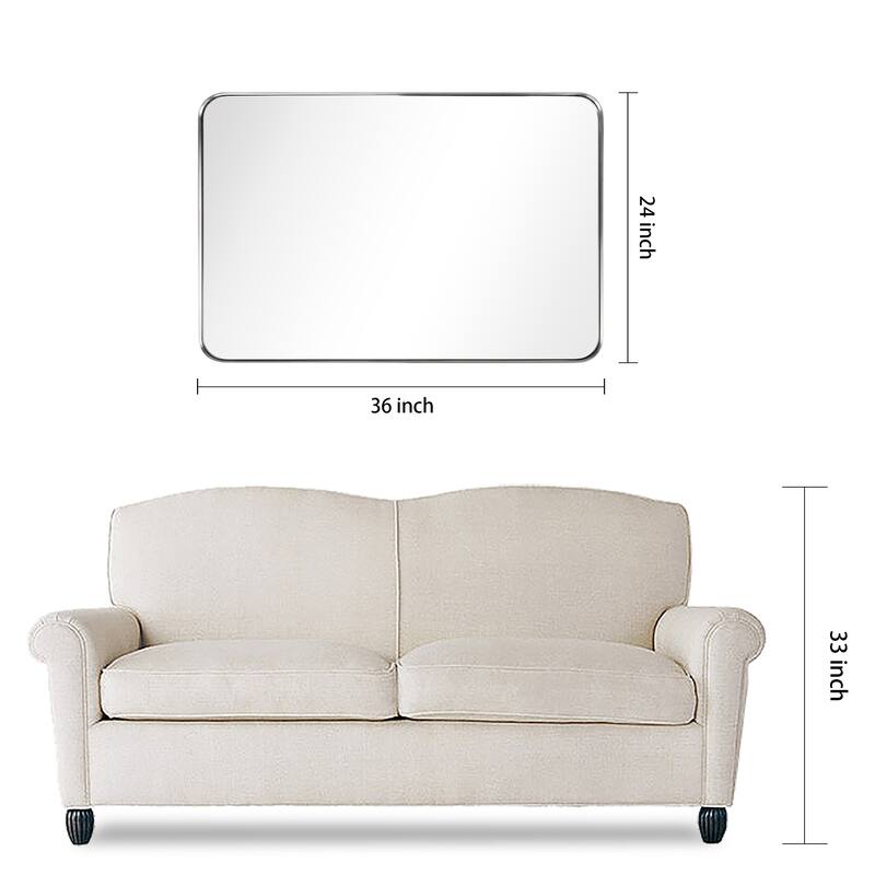 Ultra Stainless Steel Rectangular Wall Mirror
