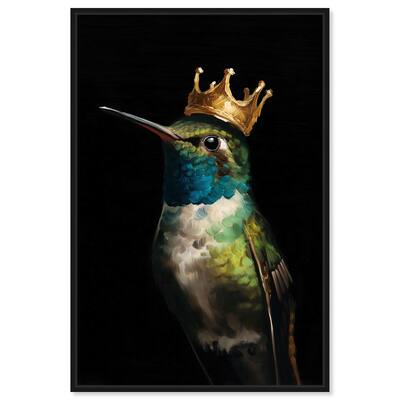 Crowned Azure Bird I Canvas by Art Remedy