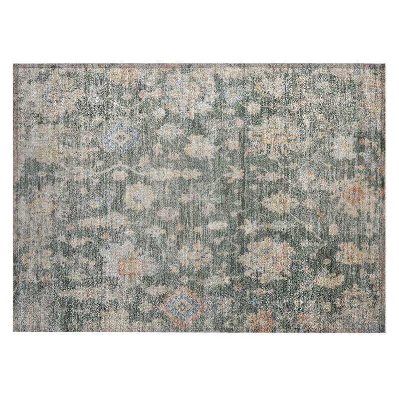 Machine Washable Indoor/ Outdoor Casual Traditional Chantille Rug