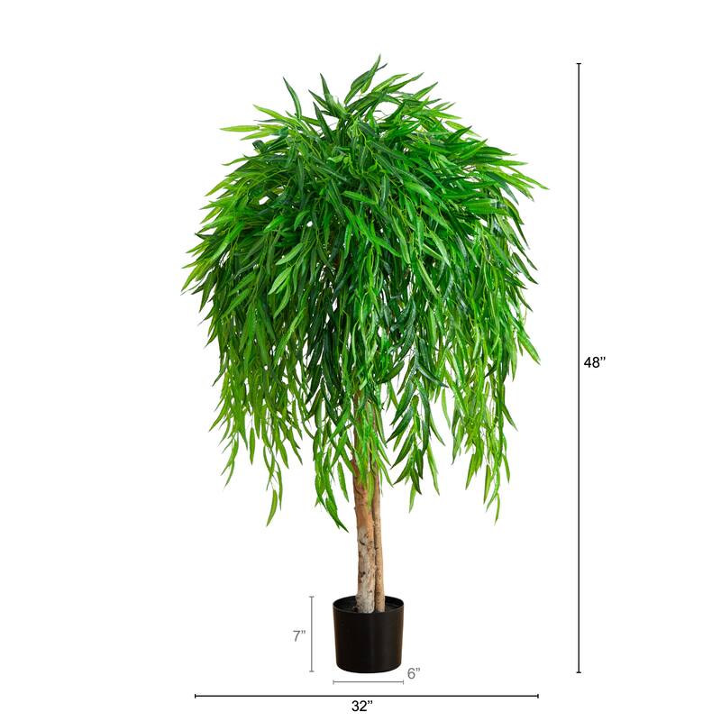 Willow Artificial Potted Tree - 4'