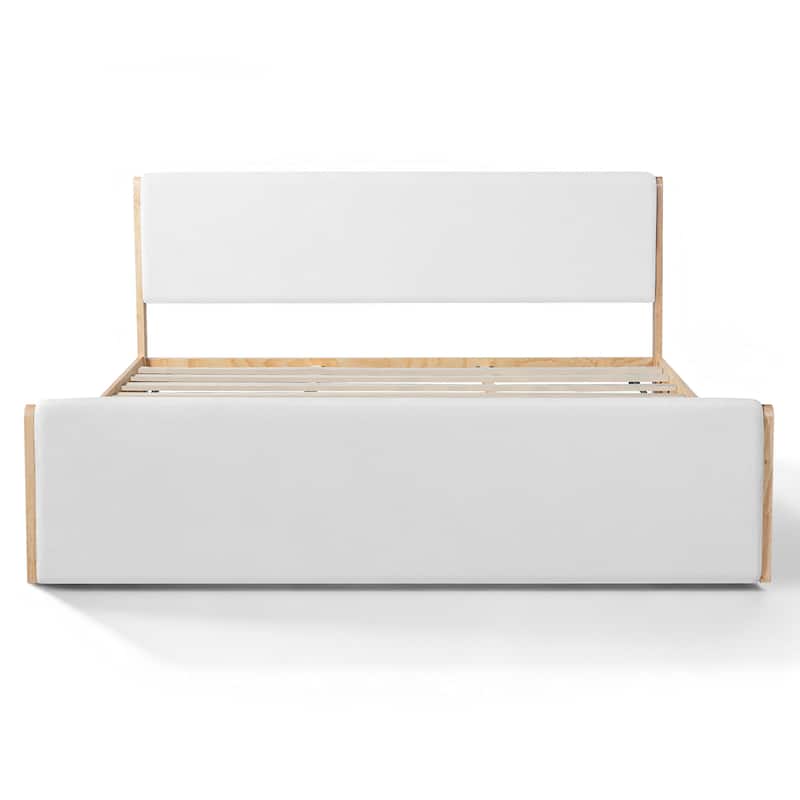 Christopher Knight Home - Mapleton Contemporary Wood Upholstered Panel Bed with Padded Headboard and Footboard