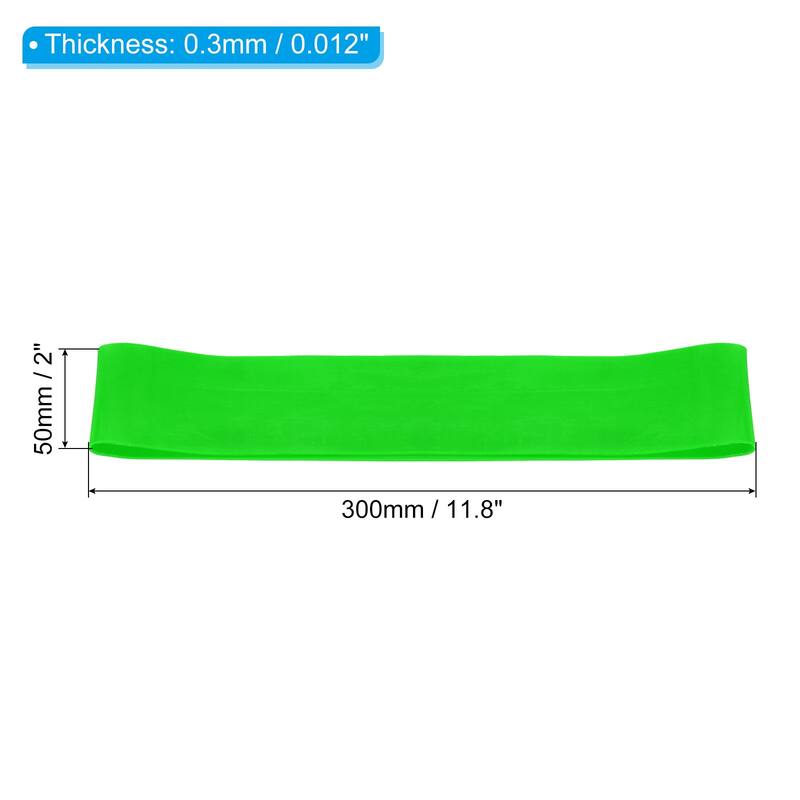 5Pcs TPE Resistance Bands Elastic Workout Bands Exercise Loop X-Light, Green - 0.3mm - 0.3mm - Green