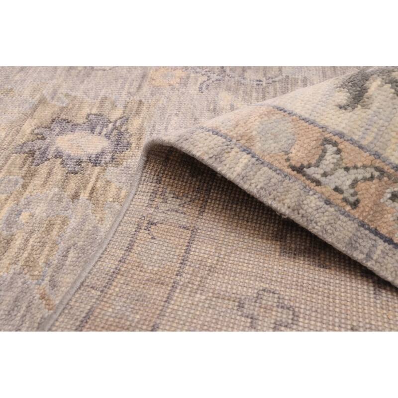 ECARPETGALLERY Hand-knotted Modern Oushak Grey Wool Rug - 9'1 x 12'3