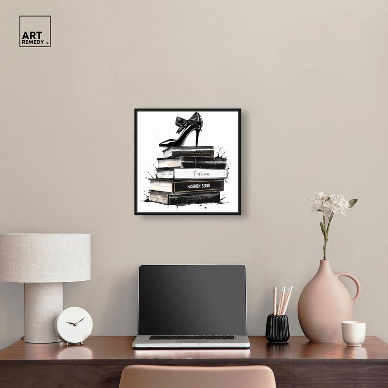 Classic Book Stack Canvas by Art Remedy