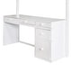 preview thumbnail 10 of 9, Full Size Wood Loft Bed with Ladder, Shelves, and Desk, White