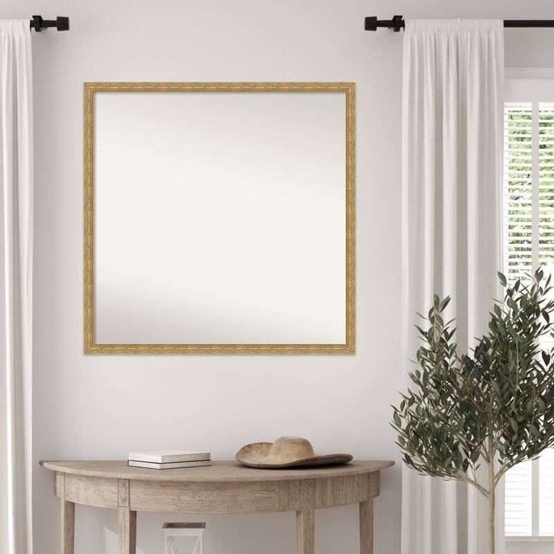 Mila Non-Beveled Wood Framed Wall Mirror