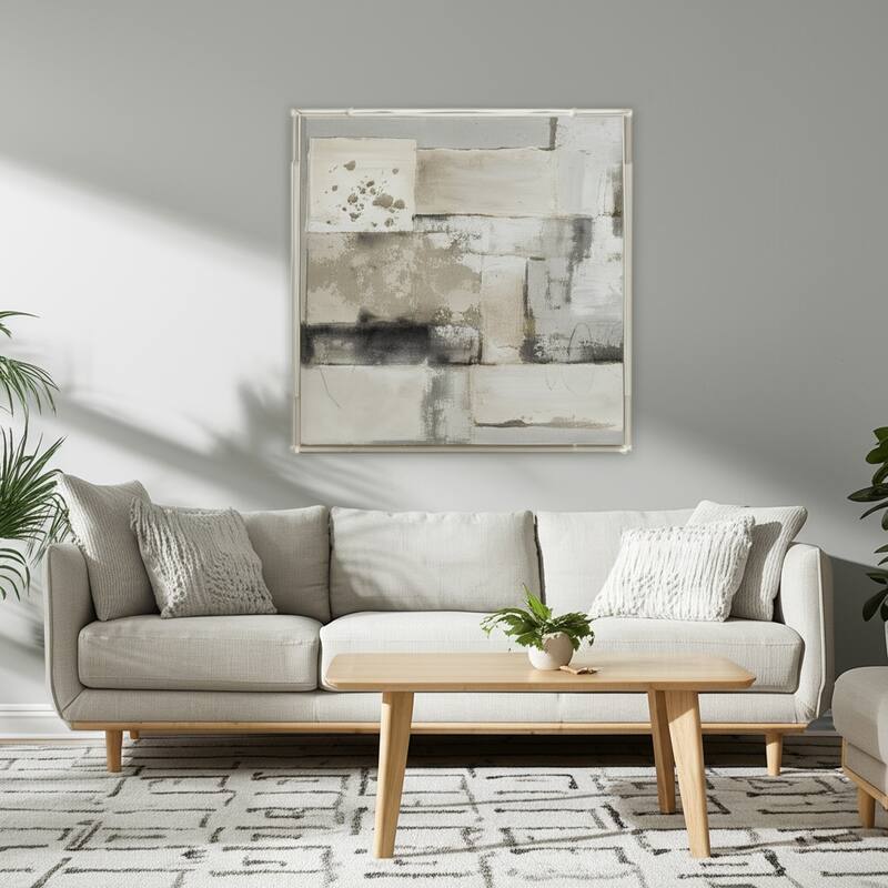 Canvas Art Wall Decor Wood Abstract Design for Home Office - 40" Multi - Wood - Multi - 40" x 2" x 40"