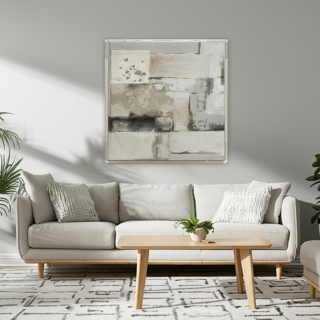 Canvas Art Wall Decor Wood Abstract Design for Home Office - 40" Multi