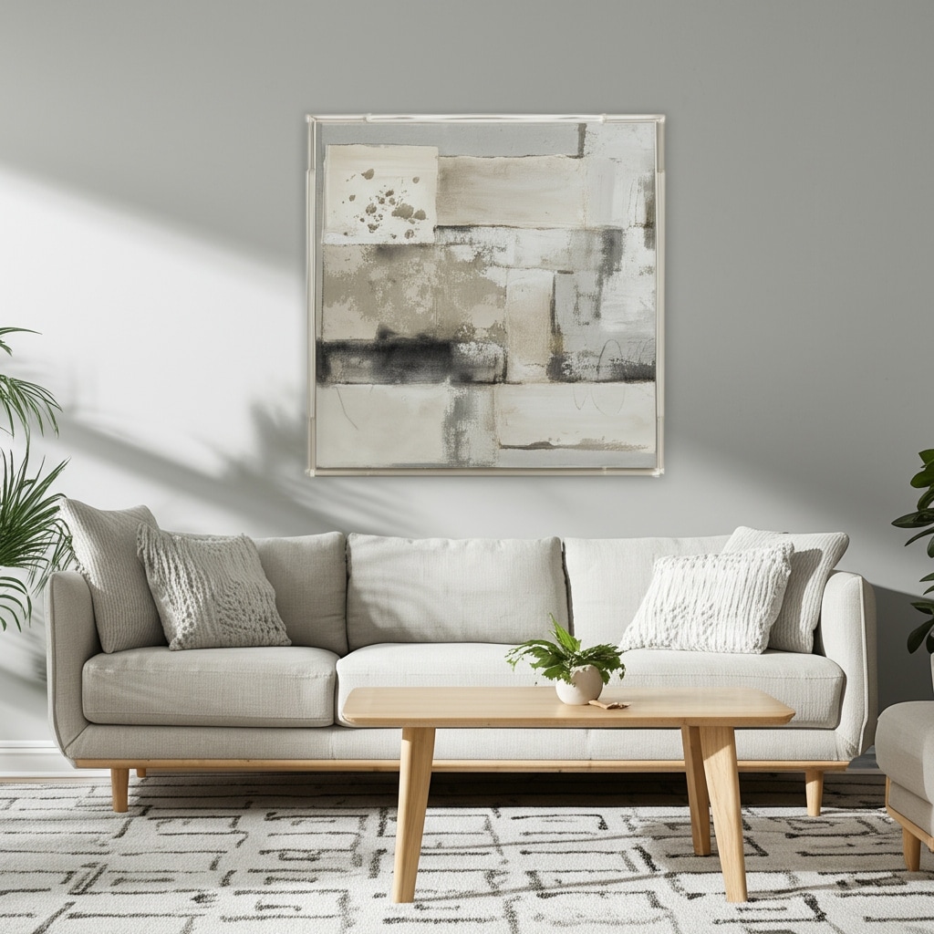 Canvas Art Wall Decor Wood Abstract Design for Home Office - 40" Multi