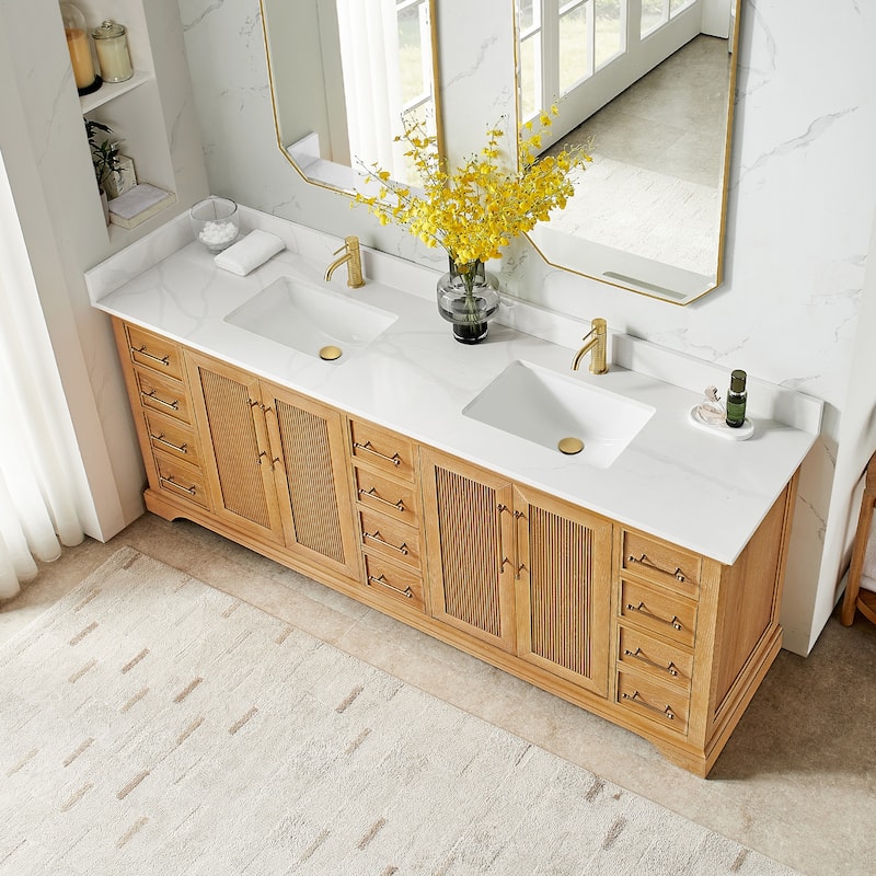 Tokyo Bath Vanity with Quartz Stone Top without Mirror