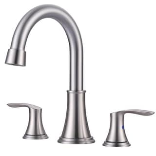 WOWOW 8 in. Widespread Double Handle Bathroom Faucet with Pop Up Drain