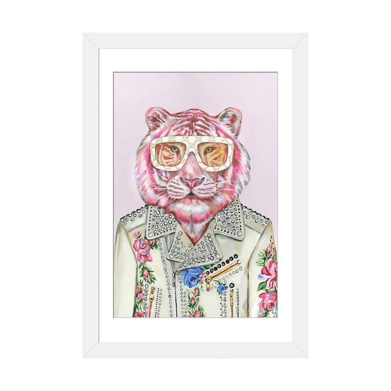 iCanvas "Gucci Pink Tiger" by Heather Perry - White - 24x16x1