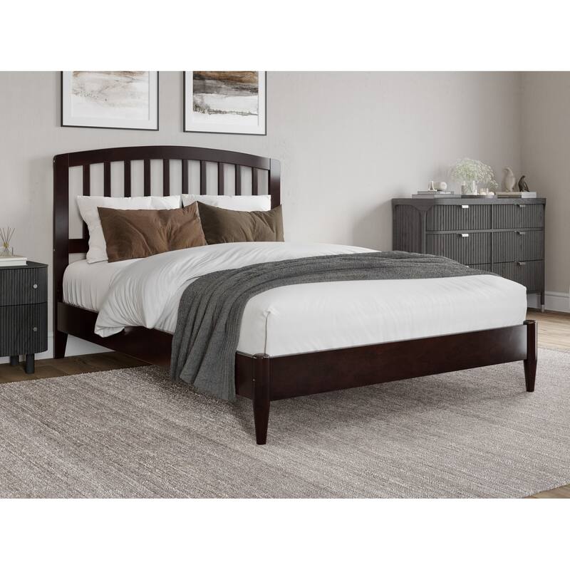 Quincy Solid Wood Low Profile Platform Bed - Espresso - Full
