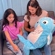 preview thumbnail 3 of 3, Shamzees: Shark - Blue - Plush Pillow Cover, Soft Huggable Animal Character