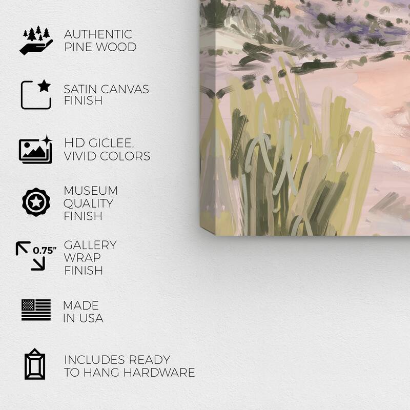 Wynwood Studio Canvas Fashion and Glam Ready at Home Green and Rose Pink Modern & Contemporary Wall Art Canvas Print