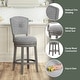 preview thumbnail 19 of 22, Hillsdale Santa Clara II Swivel Stool, Antique Gray