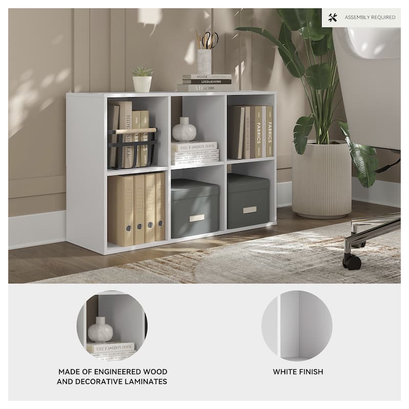 Signature Design by Ashley Onita White 6 Cube Organizer - 24" W x 12" D x 35" H