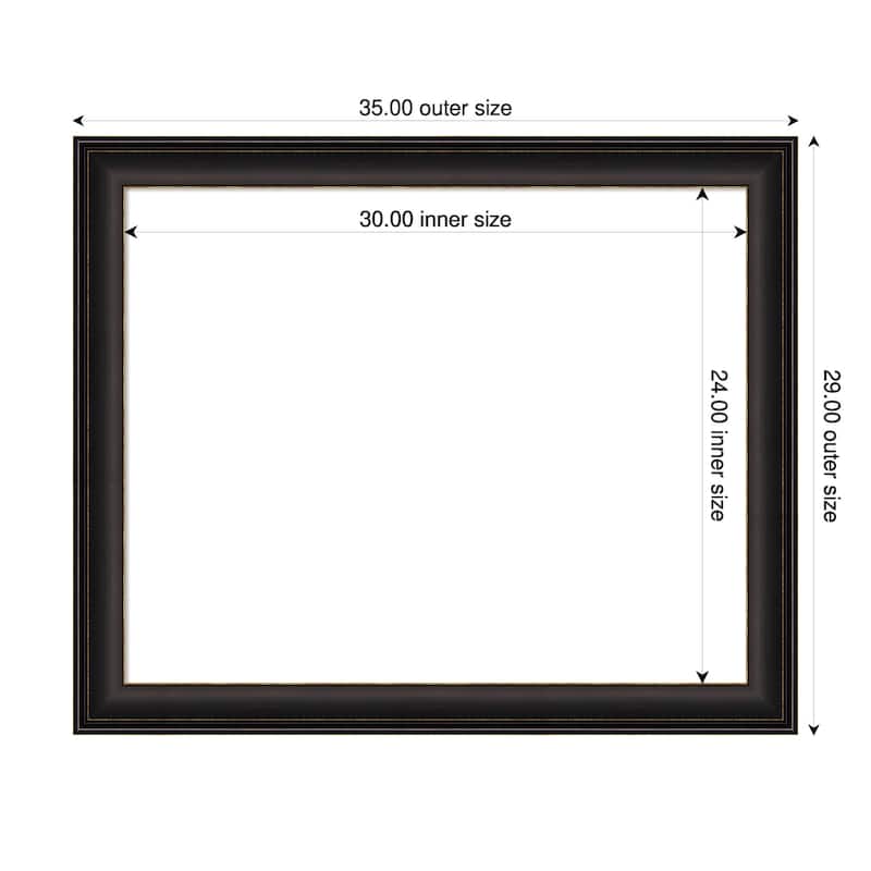 Amanti Art Trio Oil Rubbed Bronze Framed Dry Erase Magnetic Board - 35 x 29 in - Trio Oil Rubbed Bronze