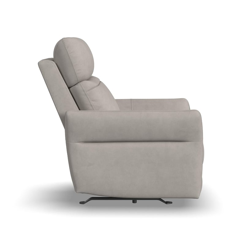 Artemis Dove Power Rocking Recliner with Power Headrest, Lumbar, Heat & Massage by Flexsteel