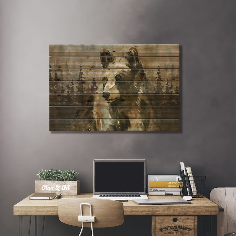 Lodge Twilight II Print On Wood by Carol Robinson - Multi-Color