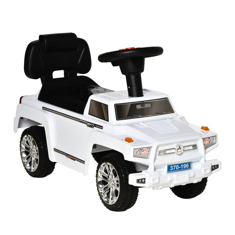 Toddler Ride on SUV Push Car with Working Horn, Music, Hidden Storage, Anti-Tipping System and Realistic Off-Road Style