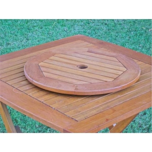 Royal Tahiti Outdoor 28 In Round Lazy Susan With Umbrella Hole Round Lazy Susan With Umbrella Hole Free Shipping Today 26943803