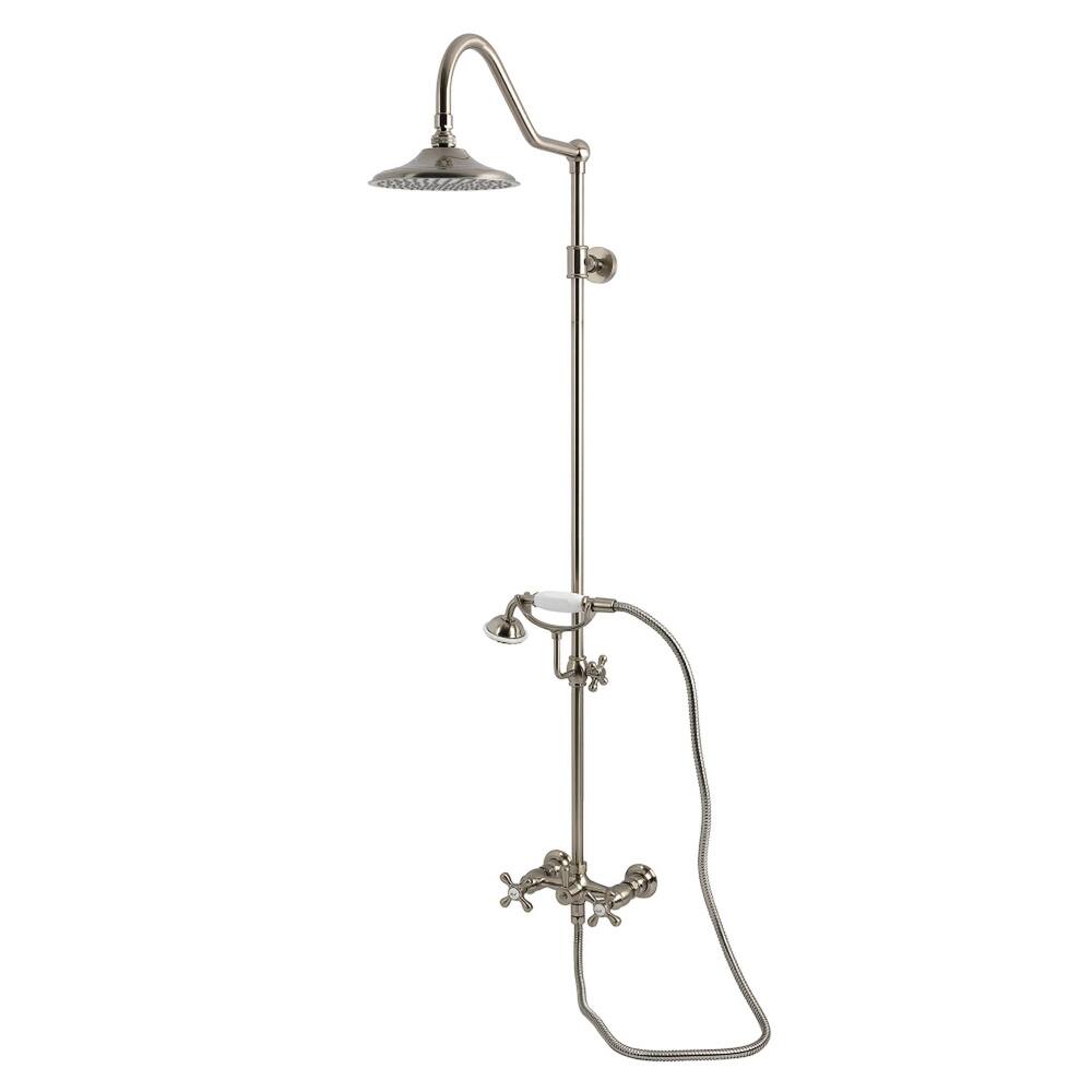 Kingston Brass Kingston Wall Mount Rain Drop Shower System with Hand Shower