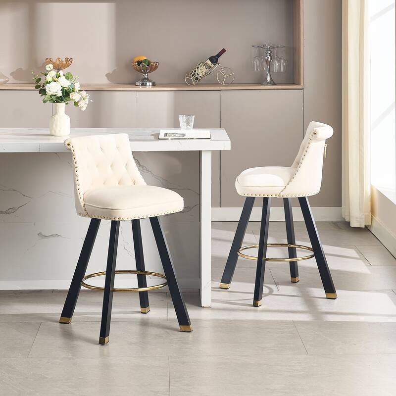 Set of 2,Back pull point design, velvet material, 360 degree rotation, back pull loop detachable design, rivet decoration
