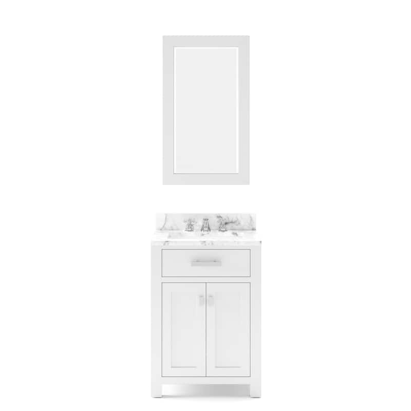 Water Creation Madison 24-inch Solid White Single Sink Bathroom Vanity
