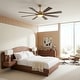 preview thumbnail 3 of 18, Vaczon 72" Modern Brass Plywood Large Smart Ceiling Fan with Dimmable LED Light and Remote - 72" - Remote & App Control