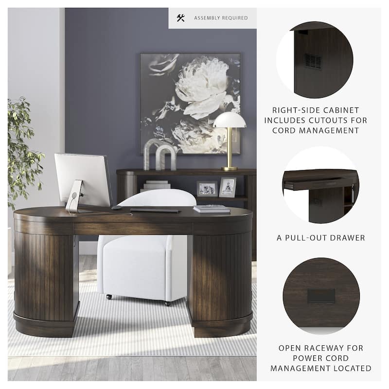 Signature Design by Ashley Korestone Warm Brown 63" Home Office Desk