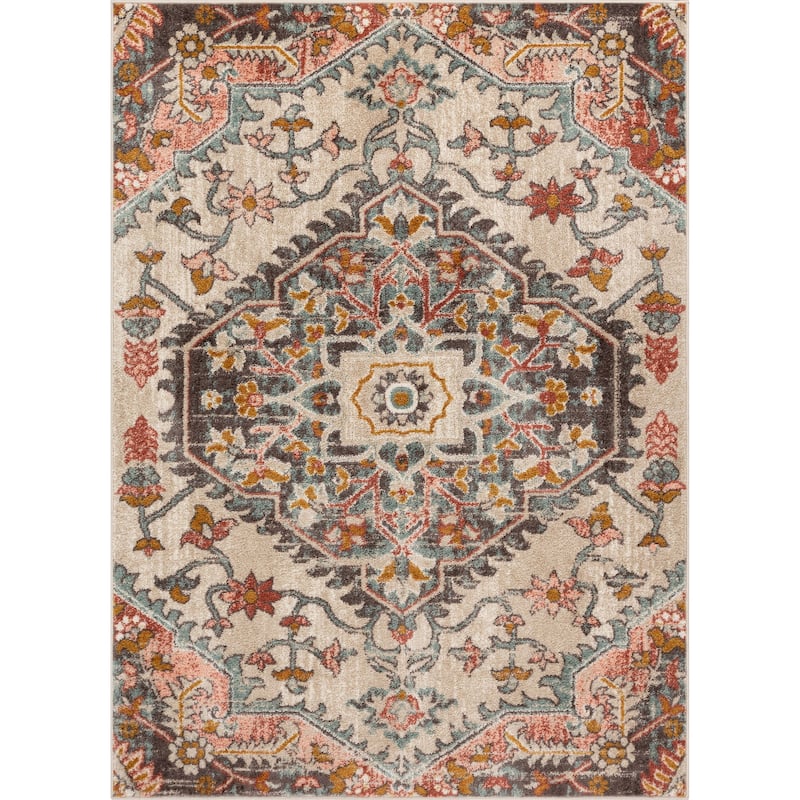 Well Woven Mystic Gwendolyn Persian Oriental Bohemian Area Rug - 7' 10" x 9' 10" - Blush - Runner/Rectangle