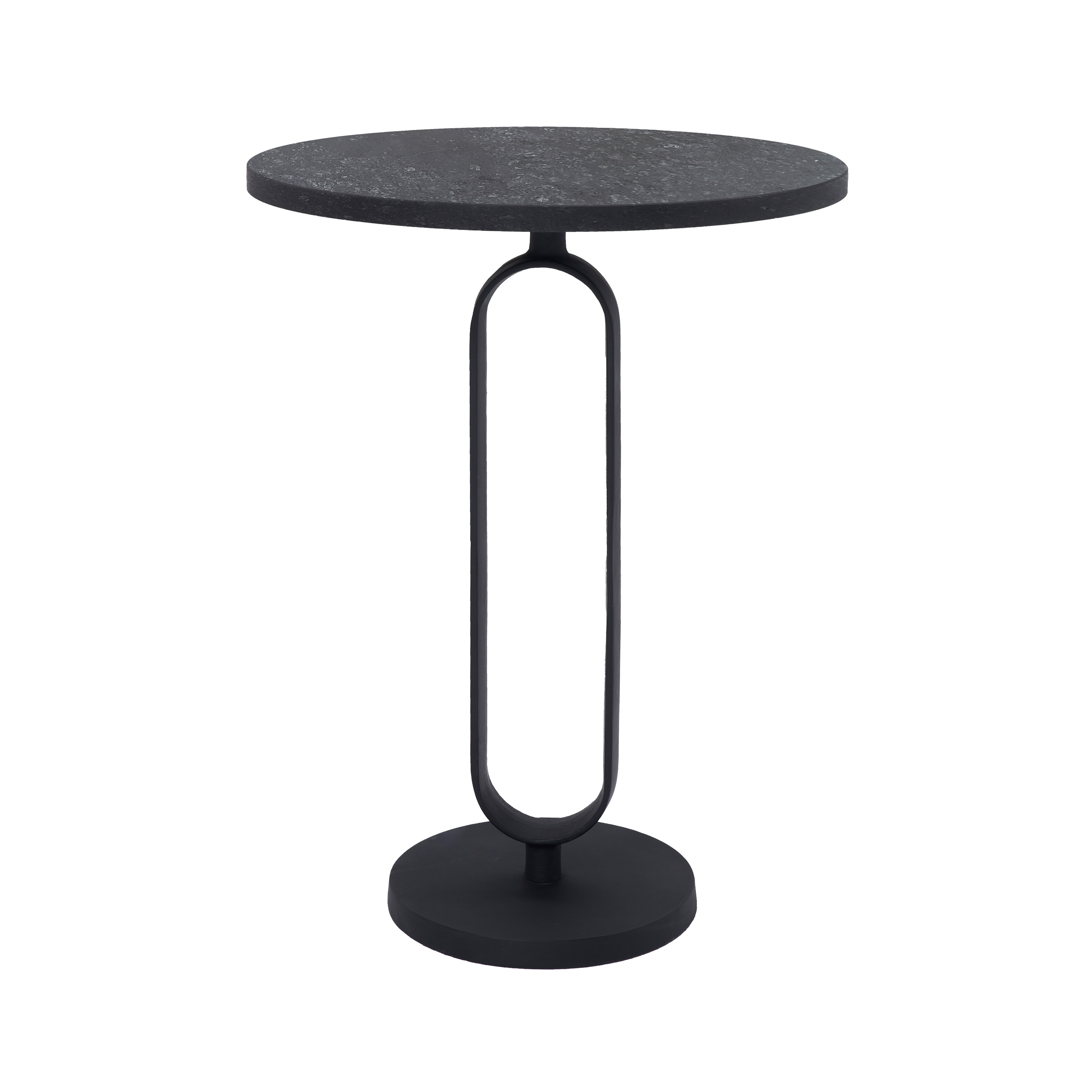 Renwil Eryx Indoor Cast Aluminum Side Table, Matte Black