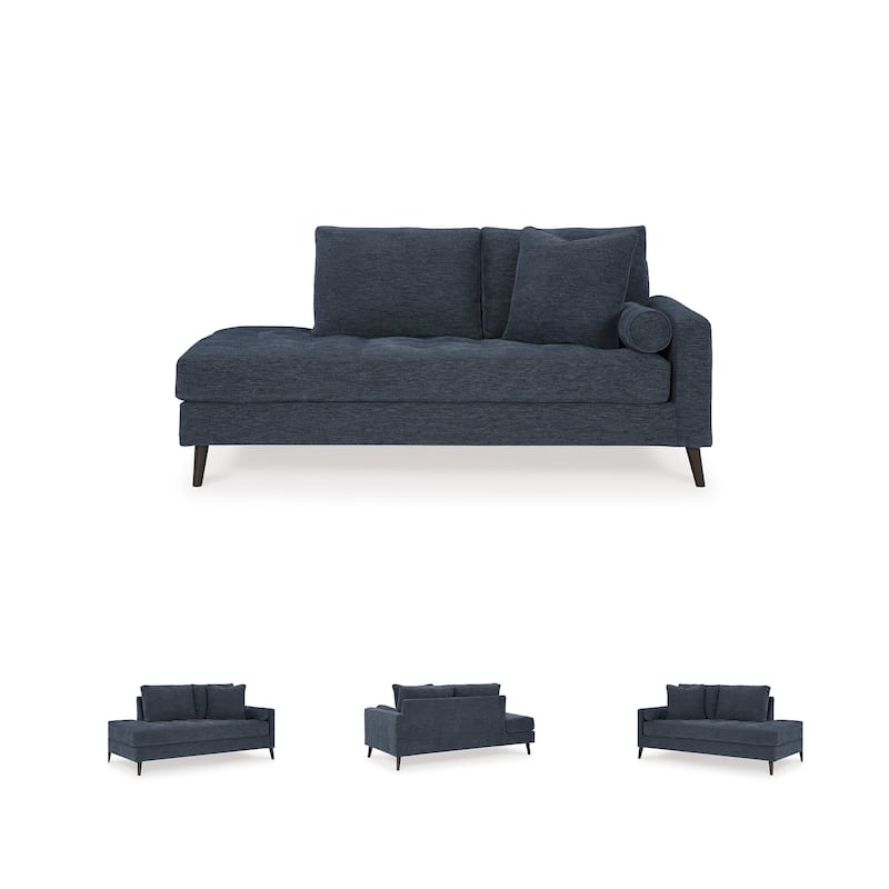 Signature Design by Ashley Bixler Blue Right-Arm Facing Corner Chaise - 37"W x 75"D x 37"H