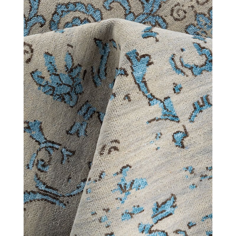 Ikat One-of-a-Kind Hand-Knotted Area Rug, Sand - 9' 0" x 11' 8"