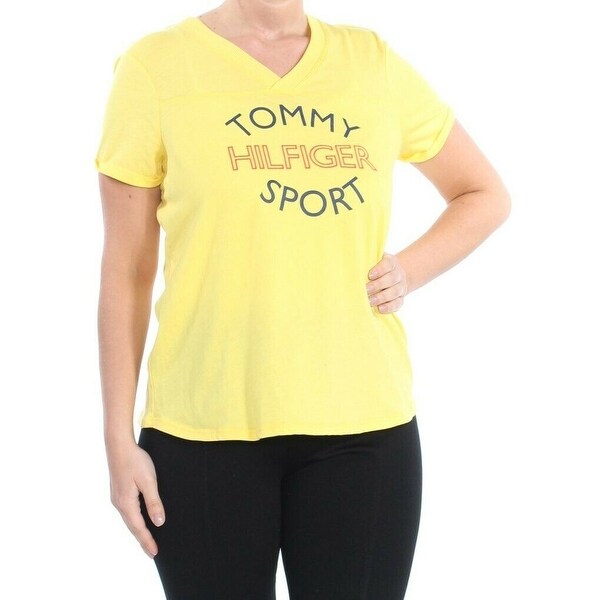 tommy hilfiger yellow shirt womens