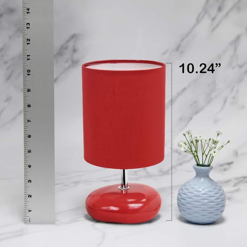 Creekwood Home 10.24" Traditional Mini Round Rock Table Lamp - 10.24