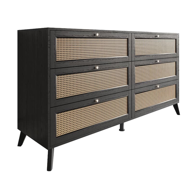 CraftPorch Mid-Century Modern Black Dresser