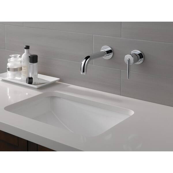 Shop Delta T3559lf Wl Trinsic 1 2 Gpm Wall Mounted Bathroom Faucet Overstock 17032685