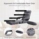 preview thumbnail 9 of 18, Costway Folding Floor Armchair w/ 6-position Adjustable Back & Lumbar - 69.5'' X 27'' X 5.5''
