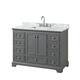 Option Dark Gray / White Carrara Marble Top / Polished