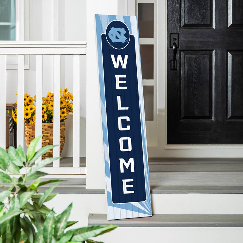 47" Porch Leaner Welcome Wall Sign, University of North Carolina - Blue