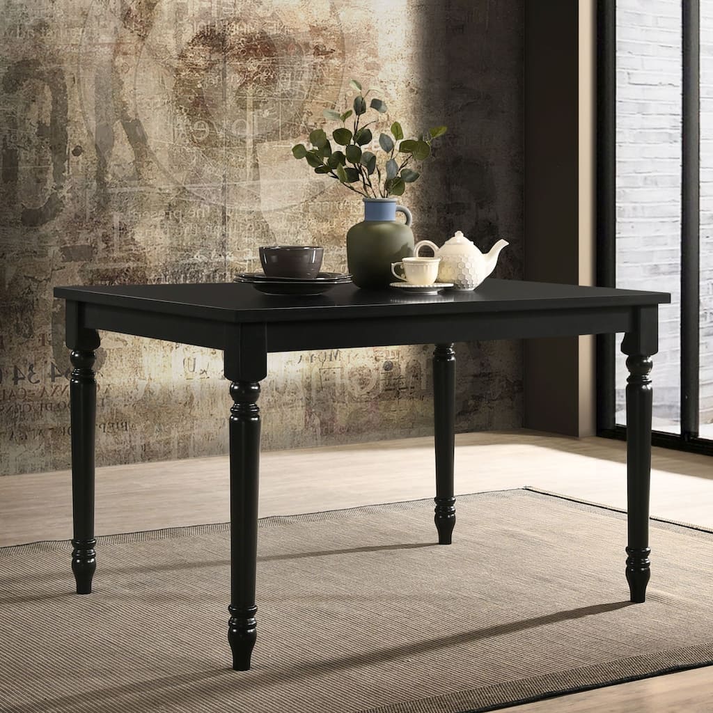 Farmhouse Style Rectangular Dining Table - 47.5" - Black