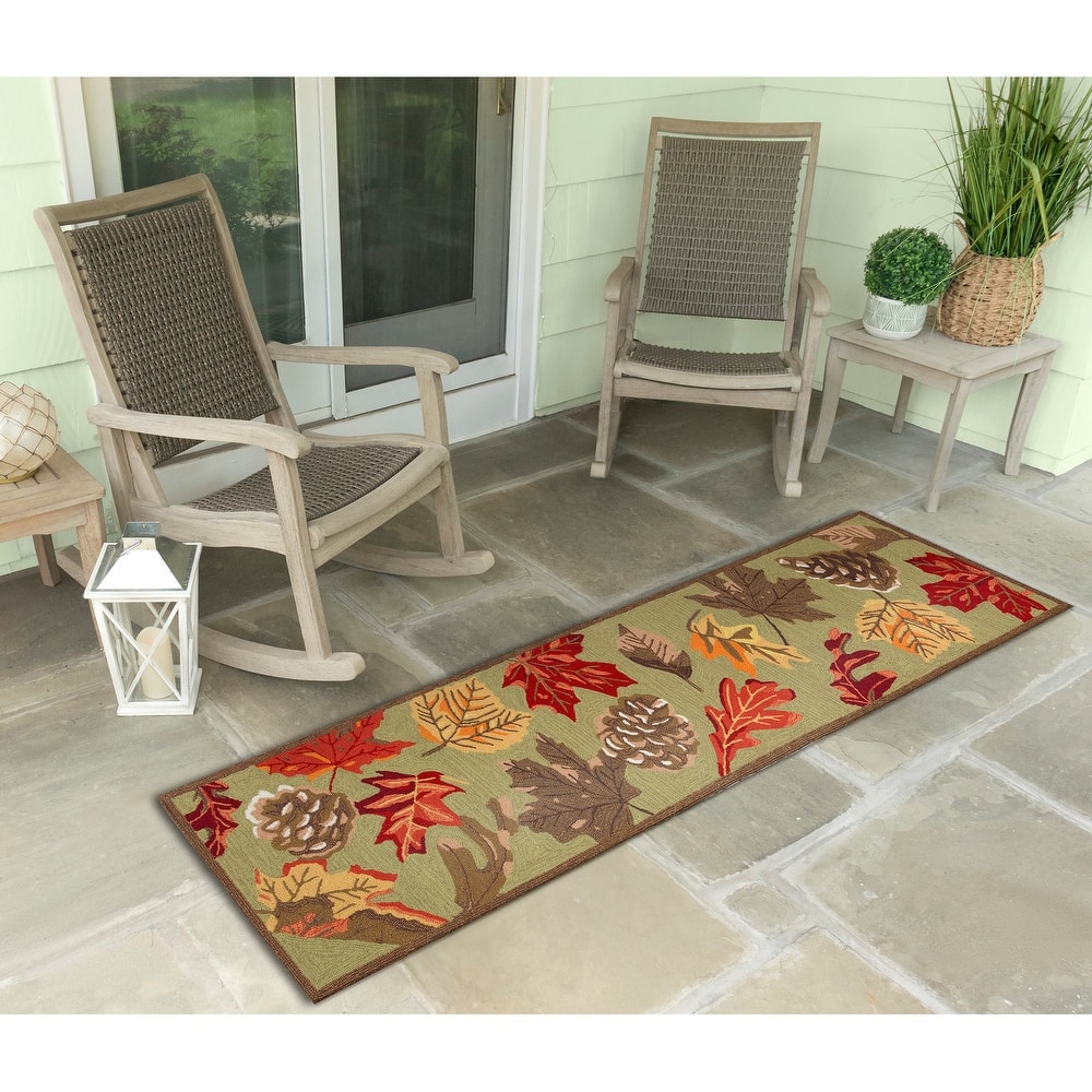 Liora Manne Ravella Falling Leaves Indoor/Outdoor Rug