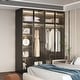 preview thumbnail 19 of 18, 59.1"W Glass Door Wardrobe: Illuminated Interiors Closet Arimore Large