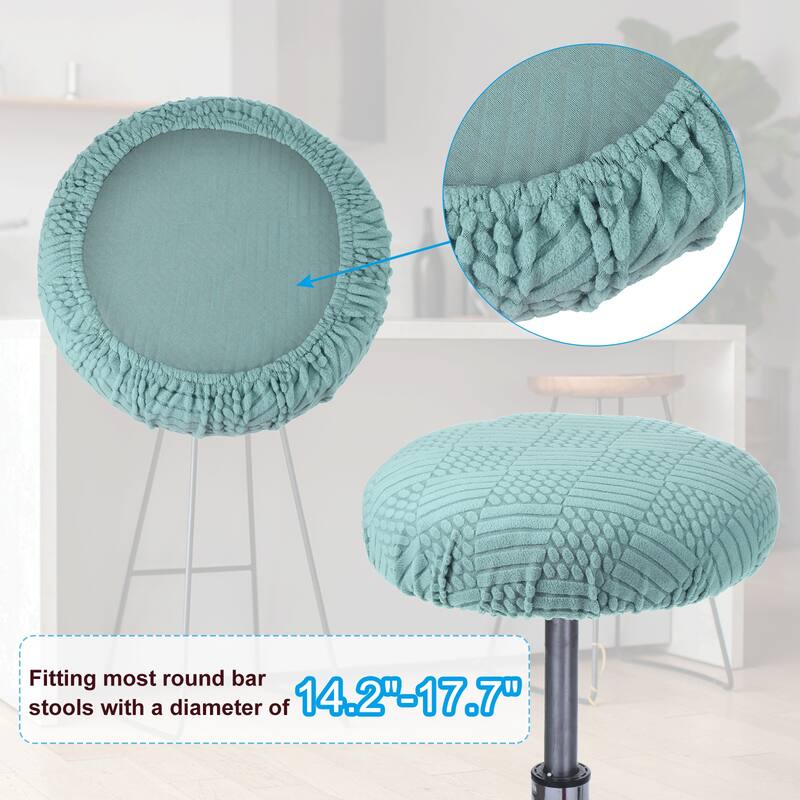 4 Pcs Bar Stool Cover, Elastic Bar Stool Seat Covers for 14"-18" Chair