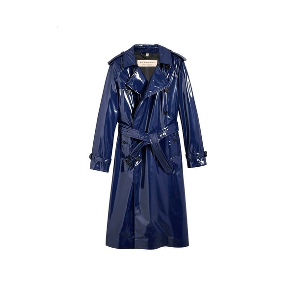 navy blue burberry trench coat