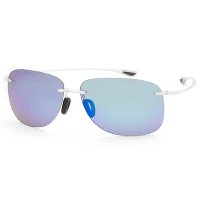 Maui Jim Men's Hikina 62 mm White Sunglasses MJ0445S-001